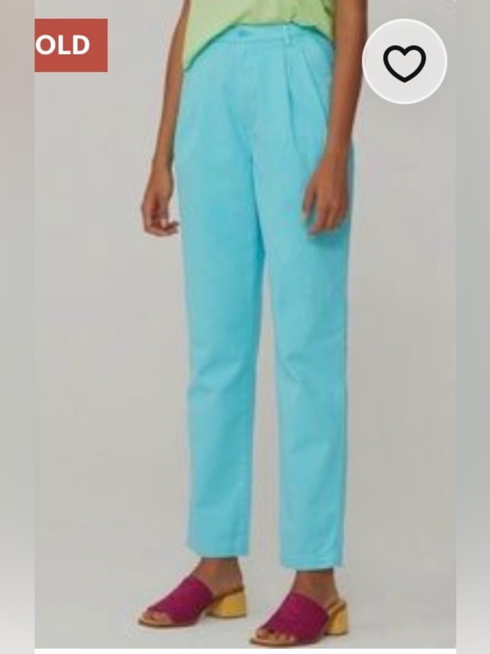 Paloma Wool Aqua Blue Cotton Trousers— Womens US 8